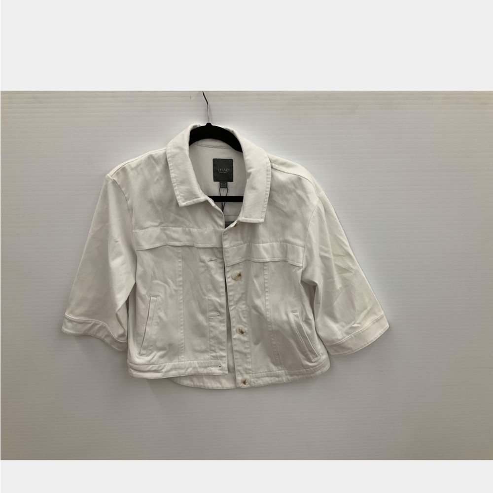 Brand new Lysse White Denim 3/4 Sleeve Jacket size medium